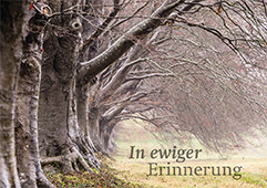 Trauerkarte - In ewiger Erinnerung