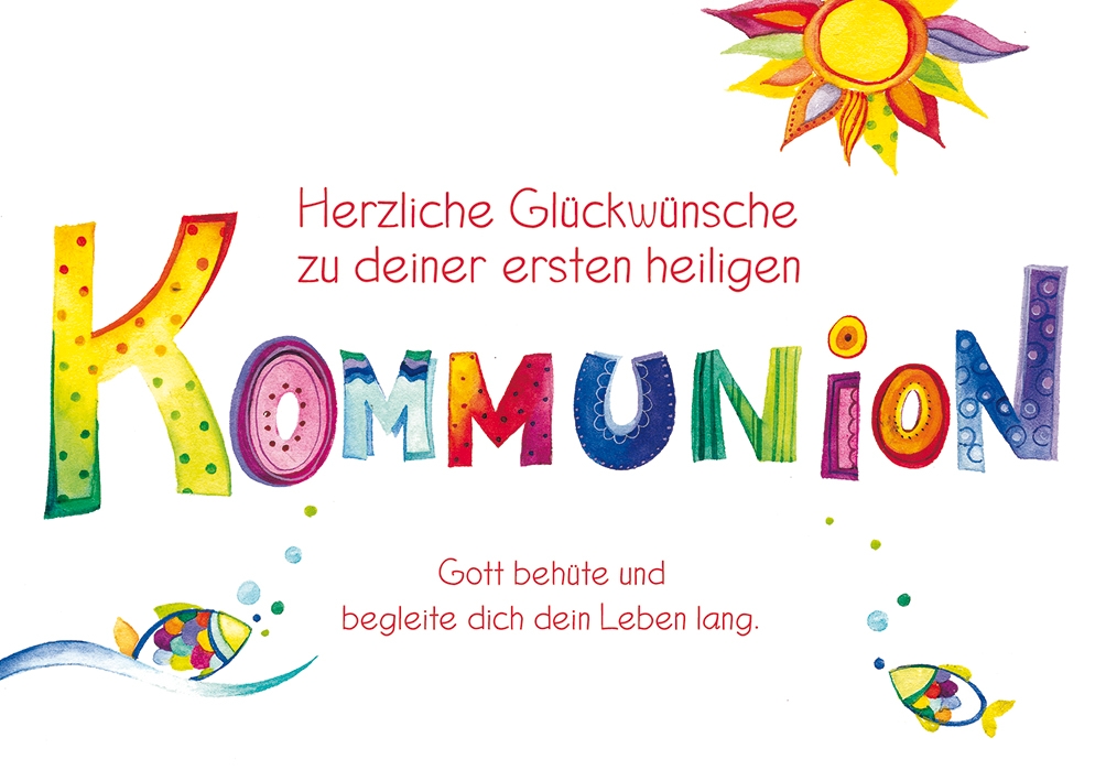 Karte zur Kommunion - Gott behüte und begleite... Karte zur Kommunion - Gott behüte und begleite...