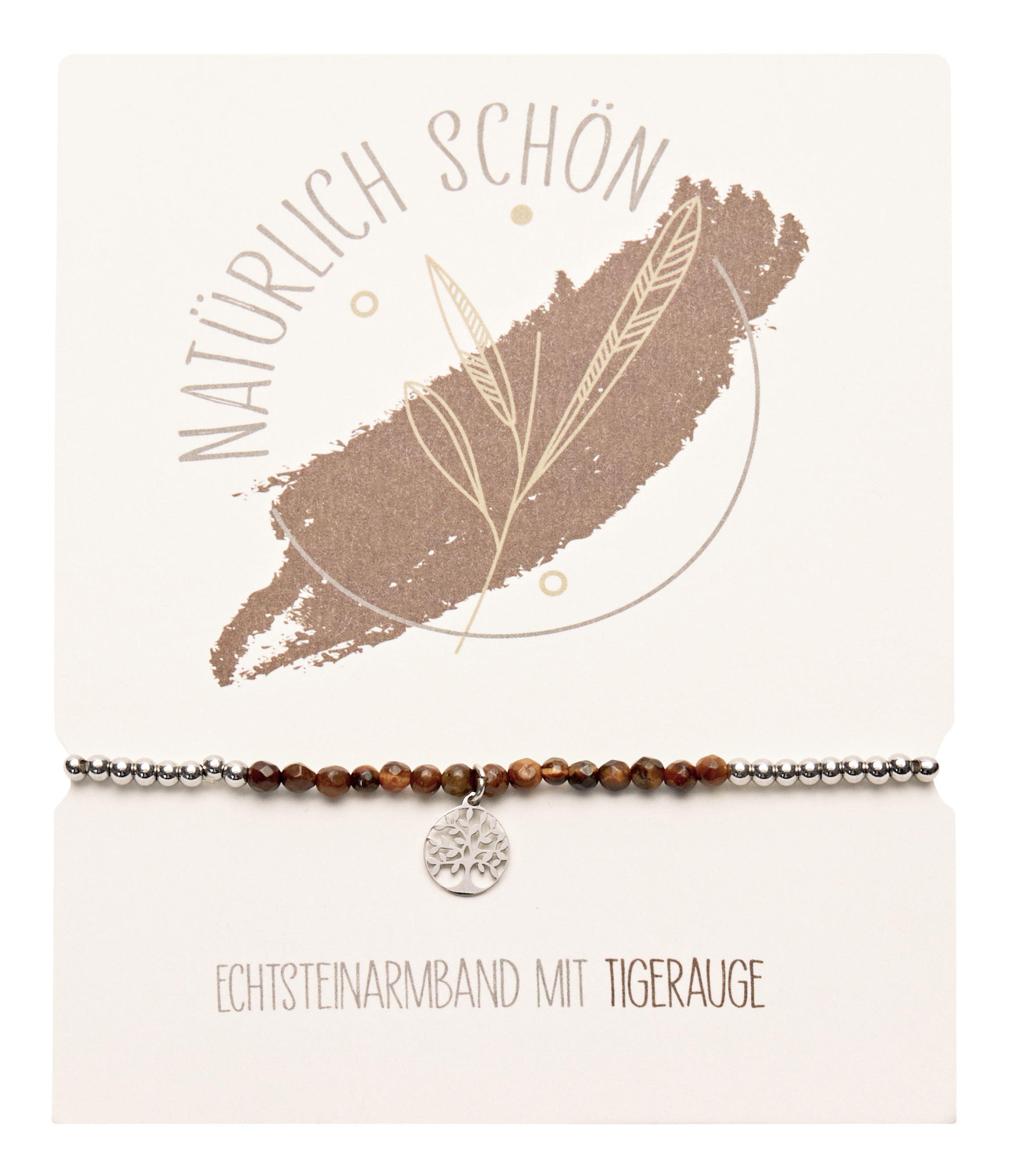 Armband - Tigerauge & Baum des Lebens