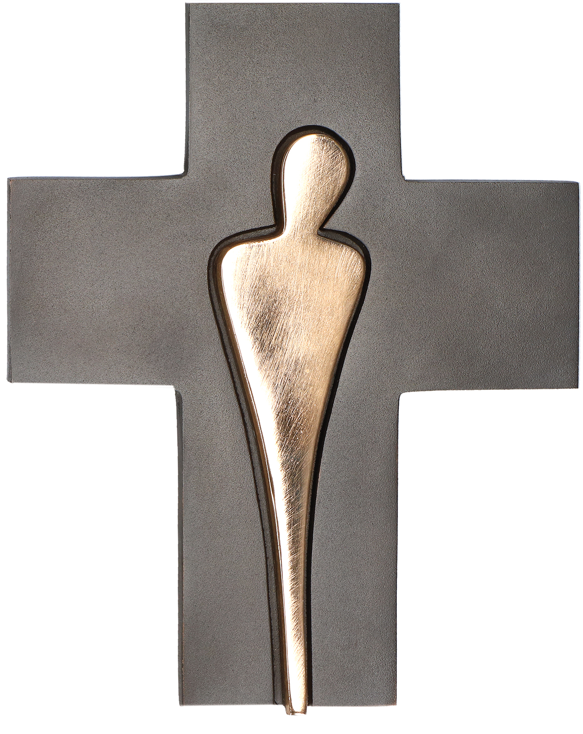 Bronzekreuz - Im Glauben geborgen