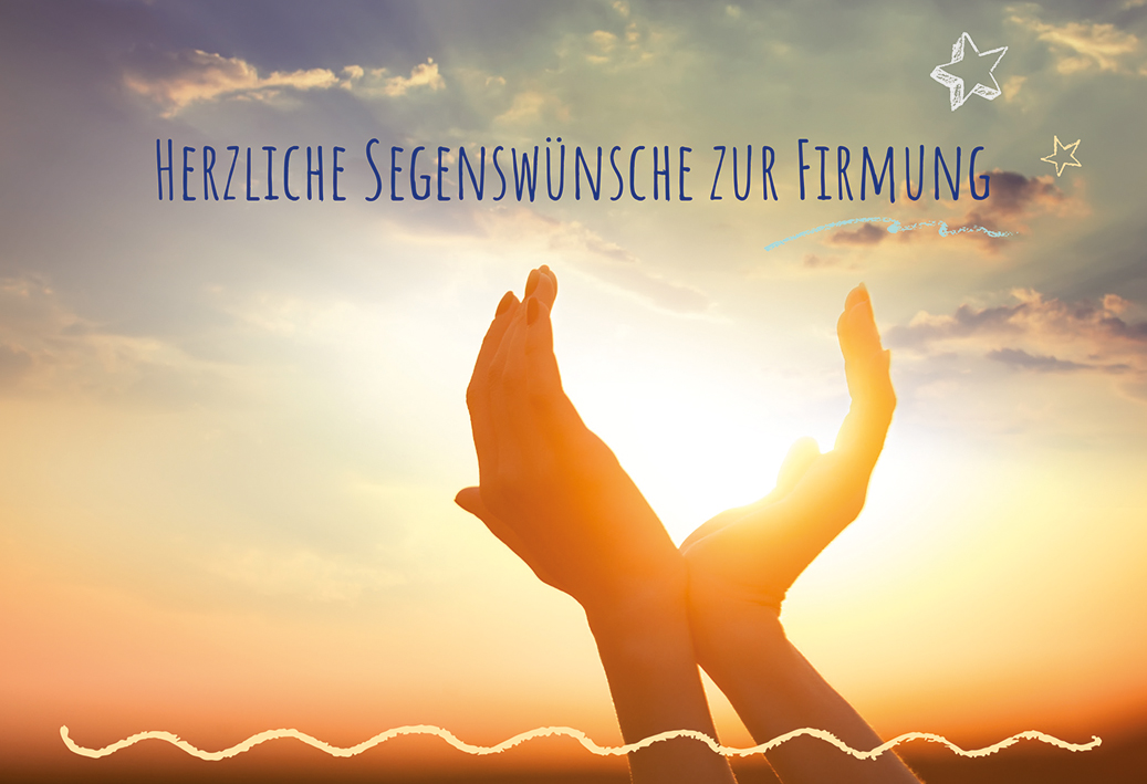 Karte zur Firmung - Liebe, Freude & Frieden Karte zur Firmung - Liebe, Freude & Frieden