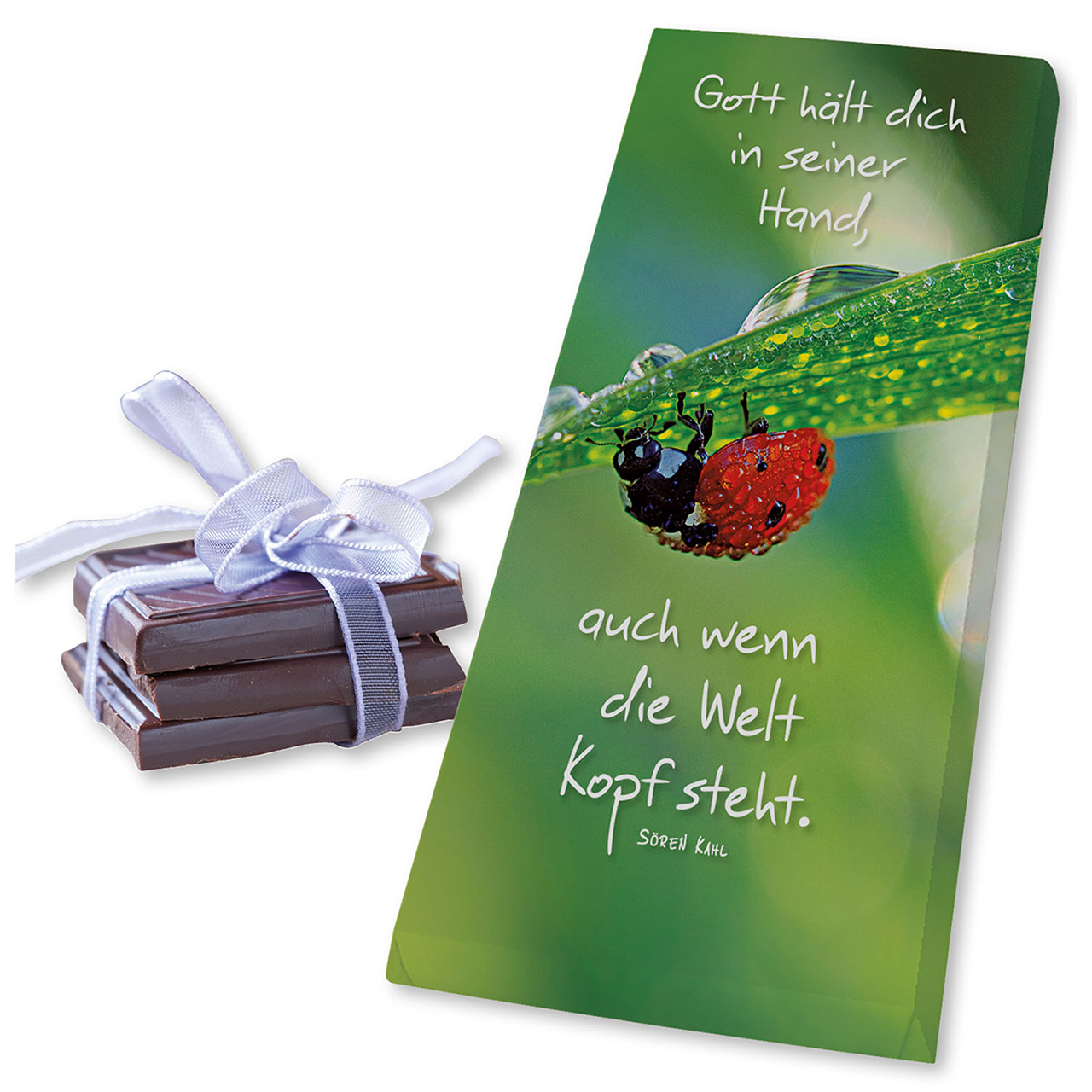 Mini-Schokolade - Gott hält dich in seiner Hand...