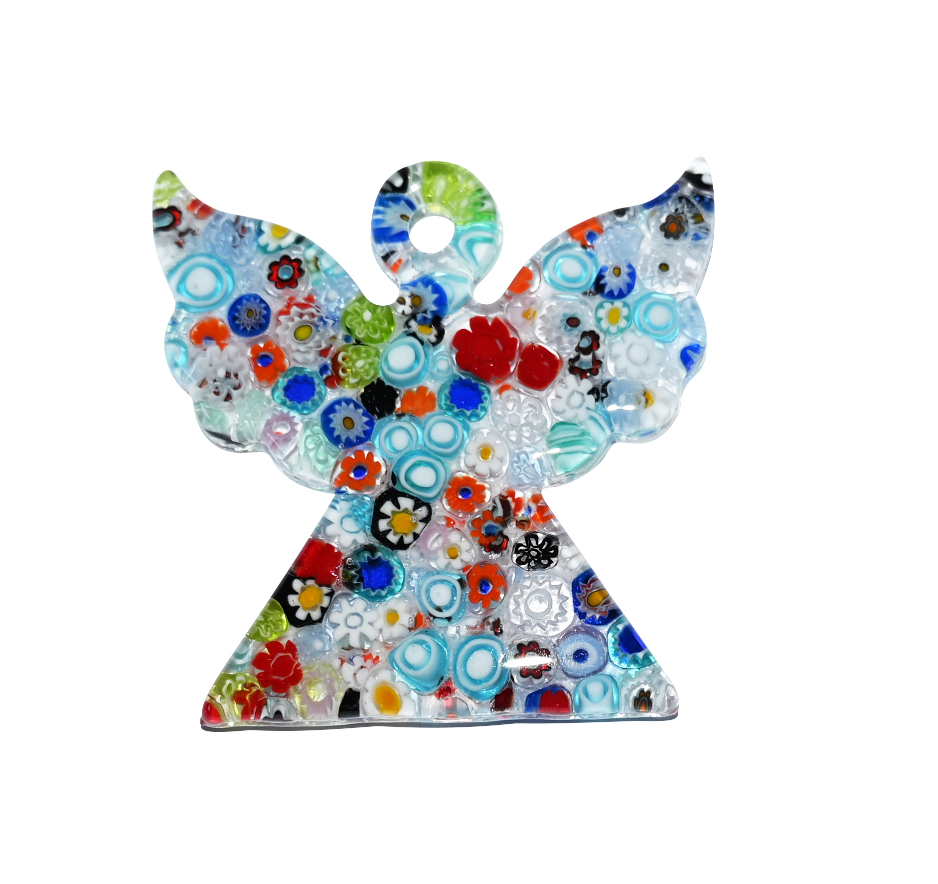 Aufhänger-Engel - Murano-Glas & Bunt