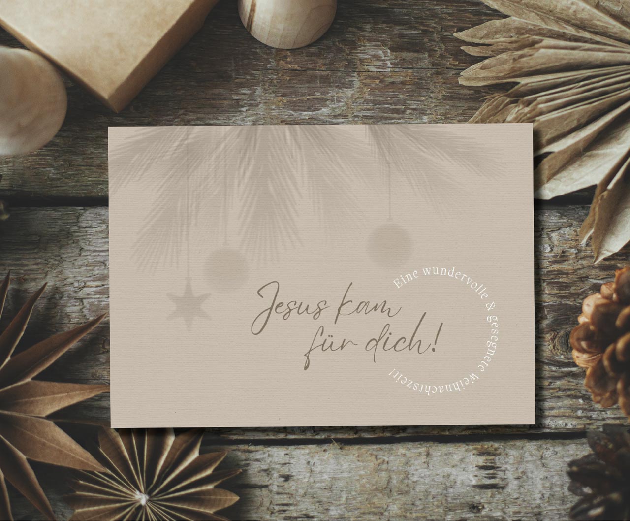 Weihnachtskarte - Jesus kam für dich