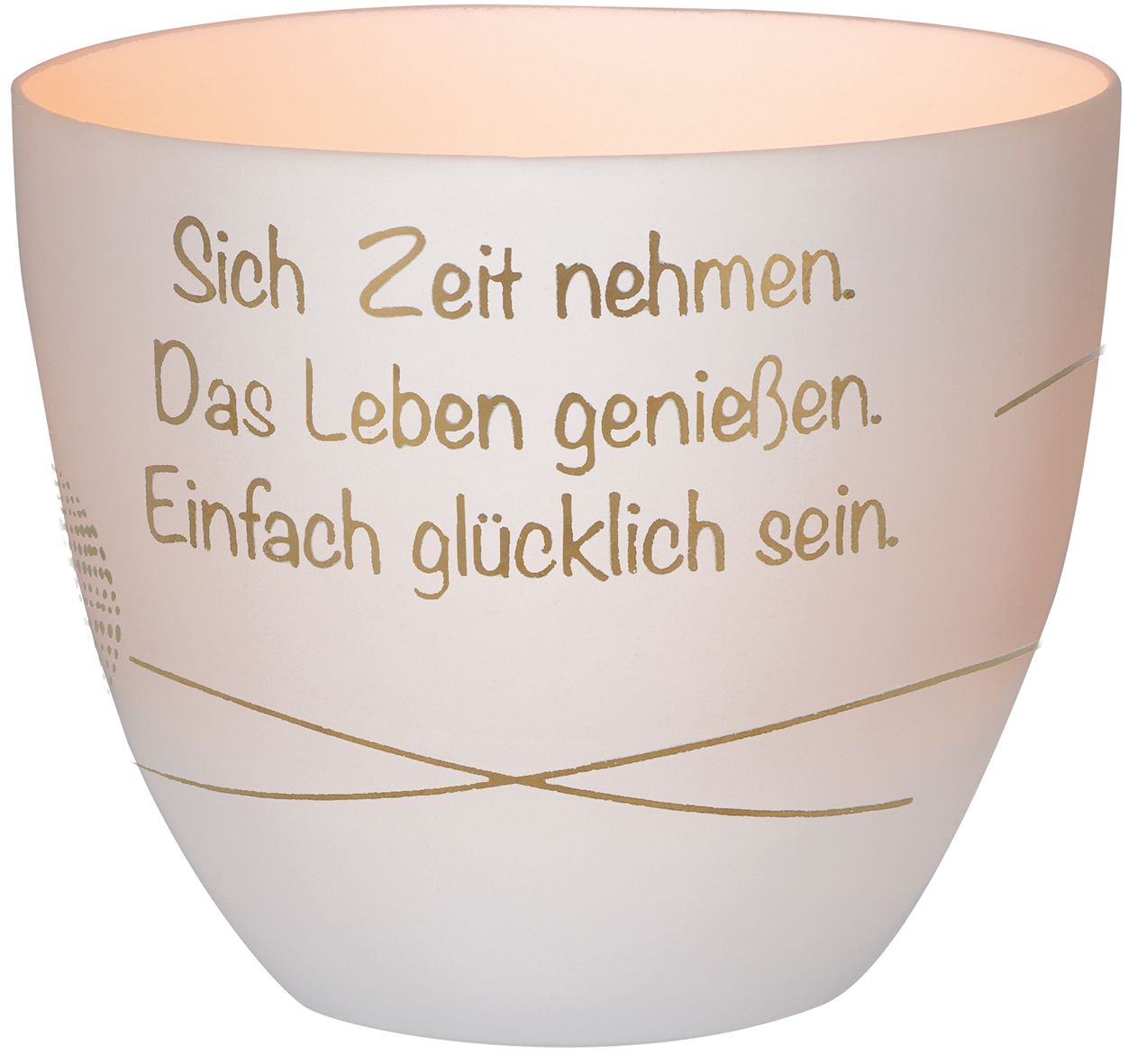 Windlicht - Glücklich sein & Porzellan Windlicht - Glücklich sein & Porzellan