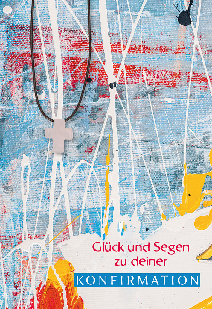 Karte zur Konfirmation - Glück und Segen & Halskette Karte zur Konfirmation - Glück und Segen & Halskette