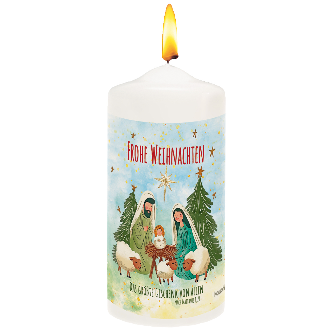 Tischkerze – Frohe Weihnachten