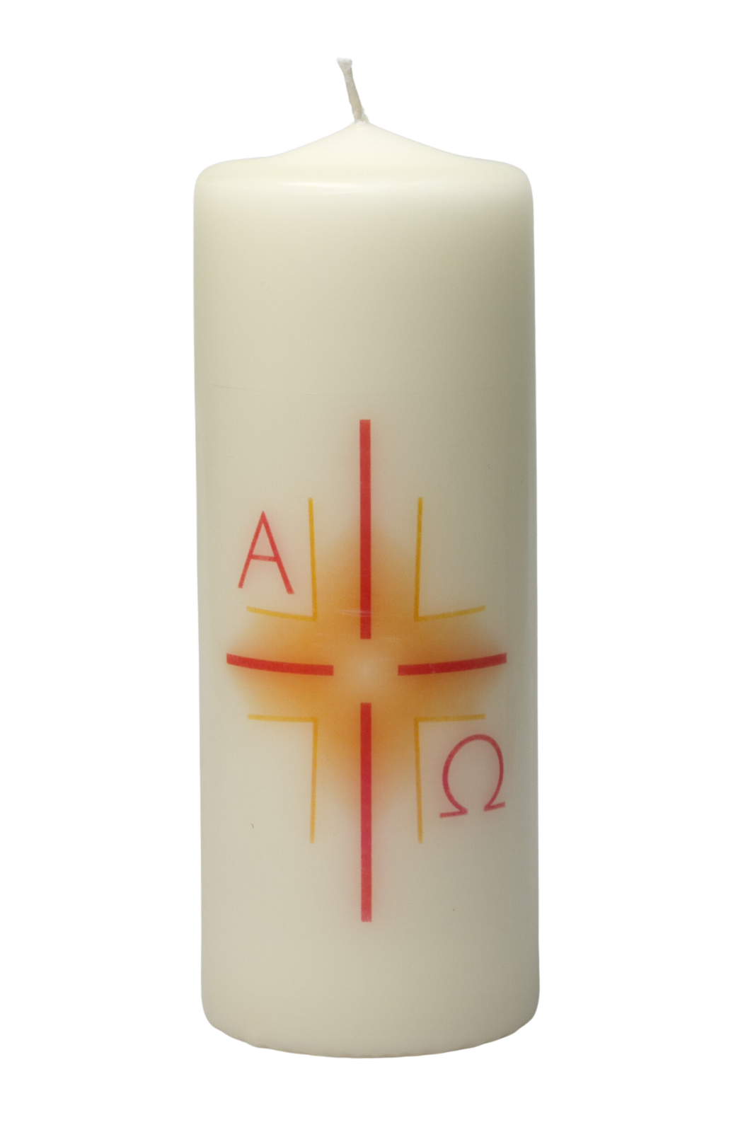 Osterkerze - Transparentes Kreuz