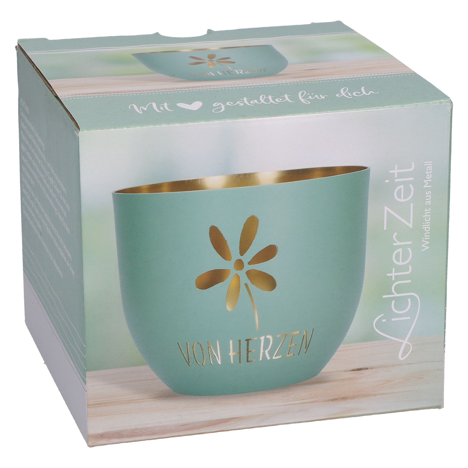 Metallwindlicht - Von Herzen & Blume