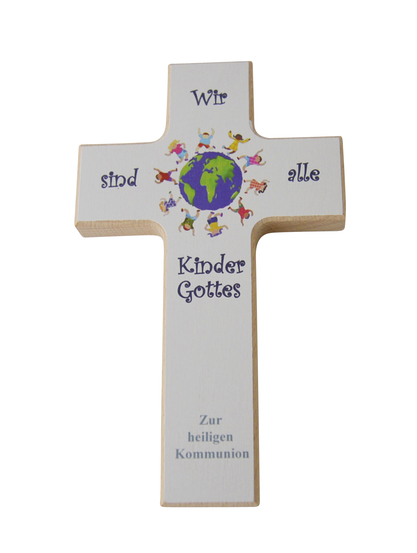 Kinderkreuz zur Kommunion - Weltkugel & Kinderkreis