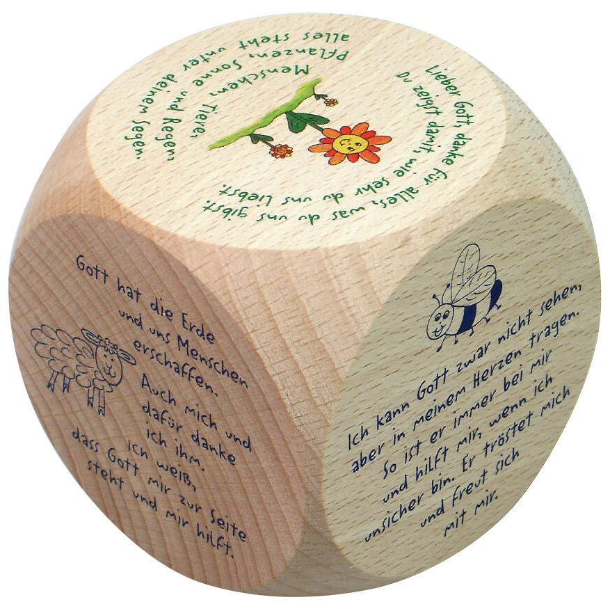 Gebetswürfel - Kindergebete bunt Gebetswürfel - Kindergebete bunt