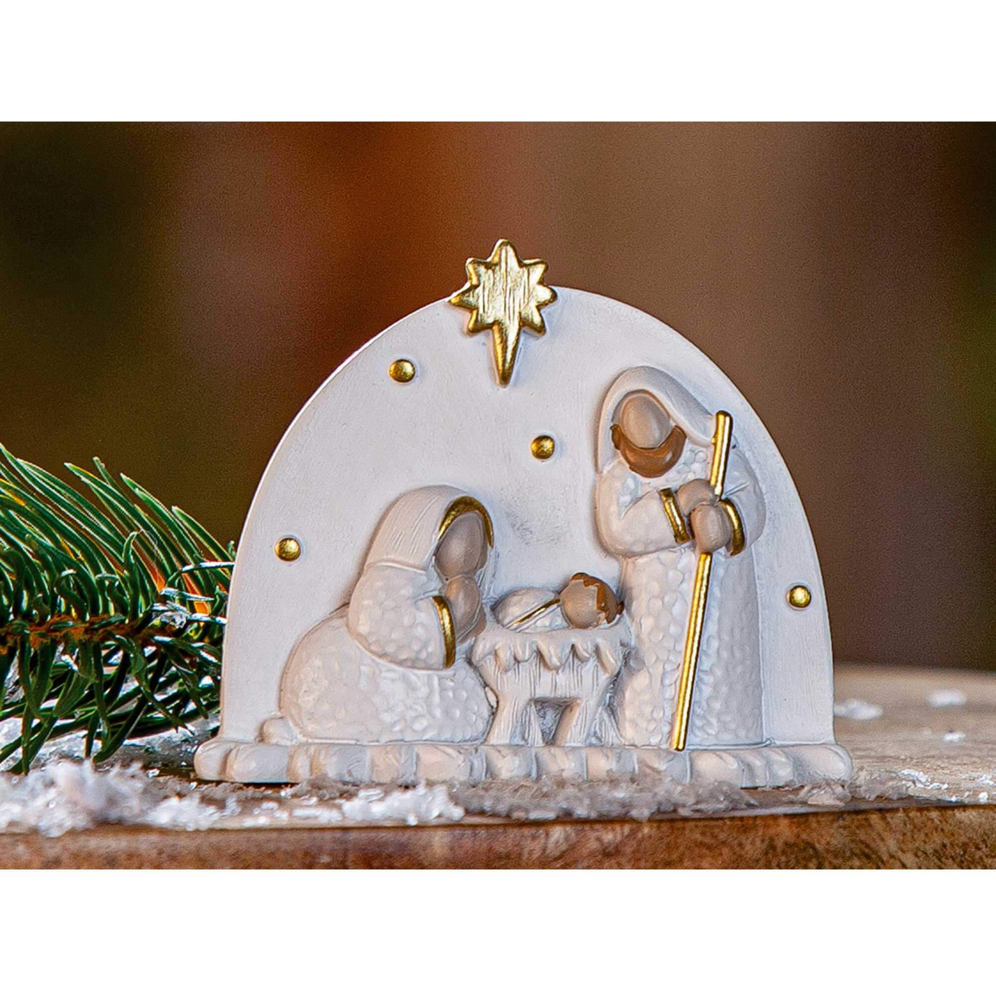 Blockkrippe - Heilige Familie & Mini