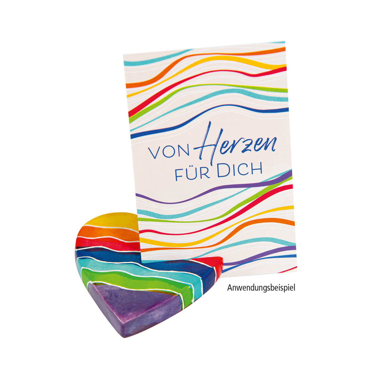 Fotohalter - Speckstein & Regenbogenherz Fotohalter - Speckstein & Regenbogenherz