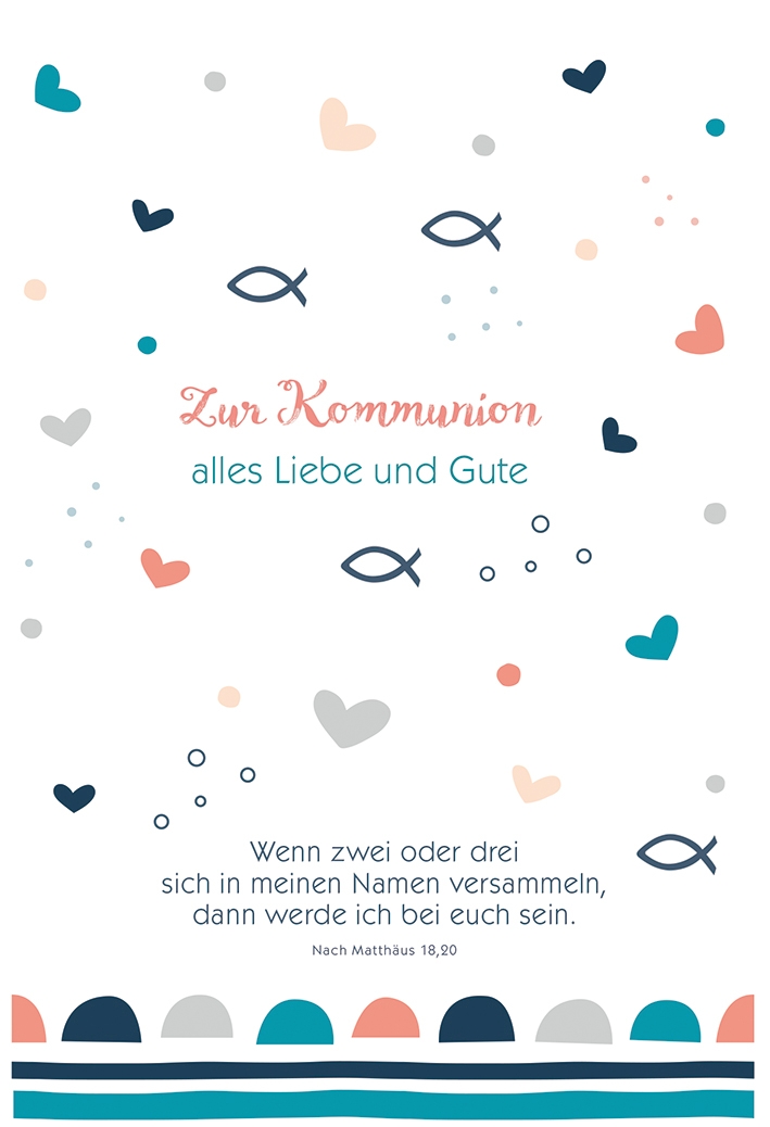 Karte zur Kommunion - Wenn zwei oder drei... Karte zur Kommunion - Wenn zwei oder drei...