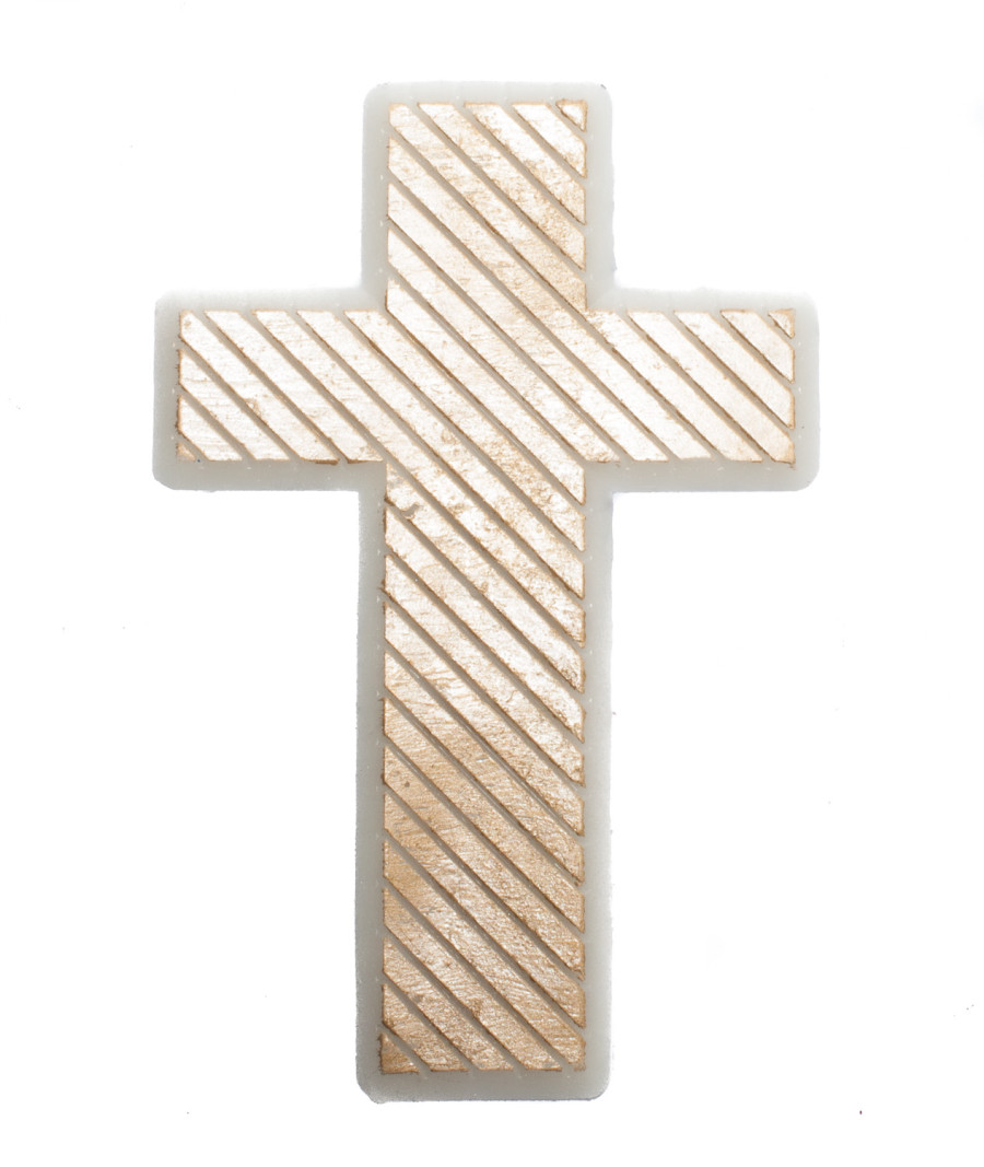 Wachssymbol - Diagonal gestreiftes Kreuz