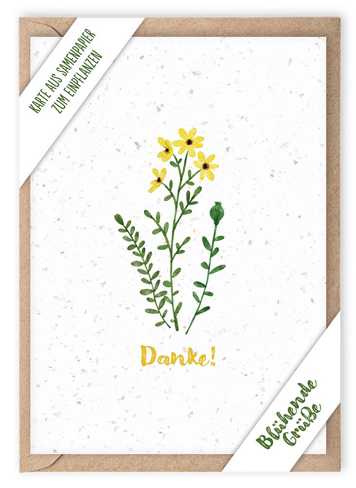 Neutrale Karte - Danke! & Samenpapier