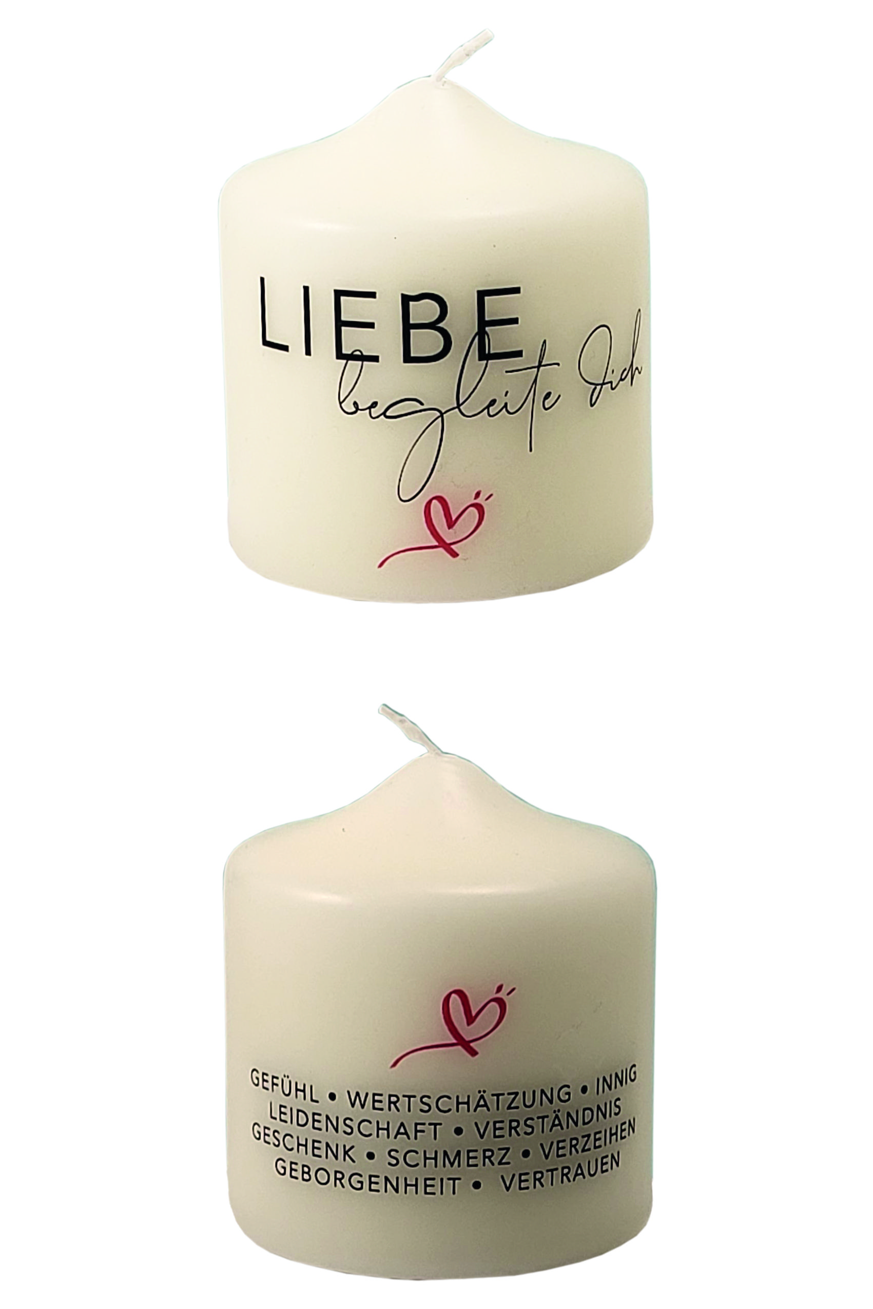 Kleine Tischkerze - Liebe begleite Dich Kleine Tischkerze - Liebe begleite Dich