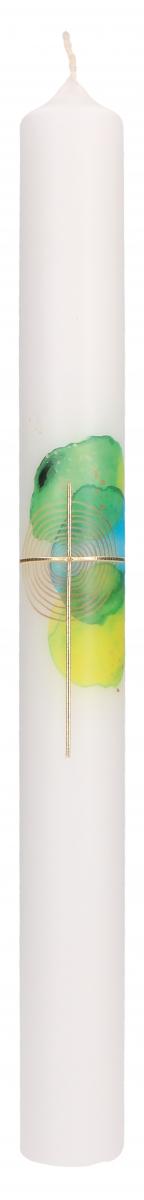 Kommunionkerze - Farbkleckse & Spirale Kommunionkerze - Farbkleckse & Spirale