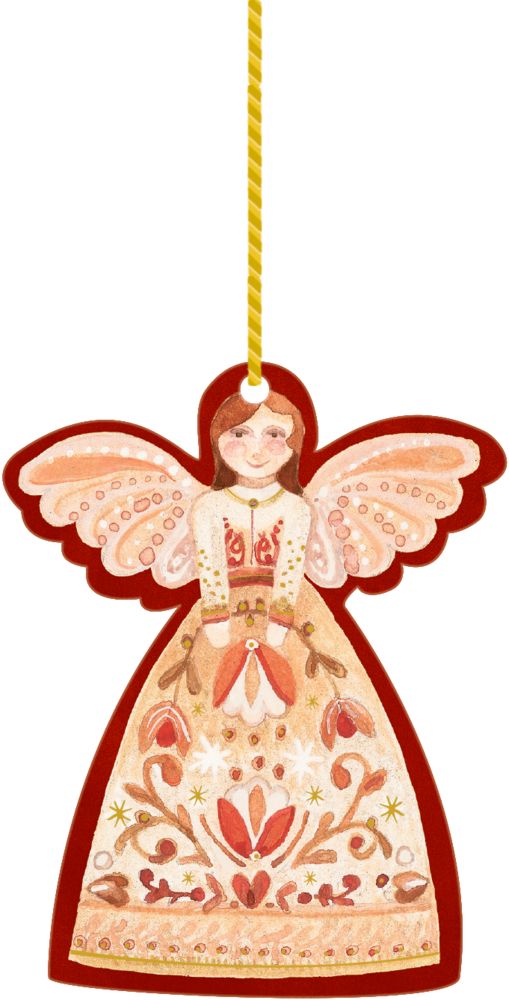 Weihnachtskarte - Frohe Weihnachten & Engelanhänger