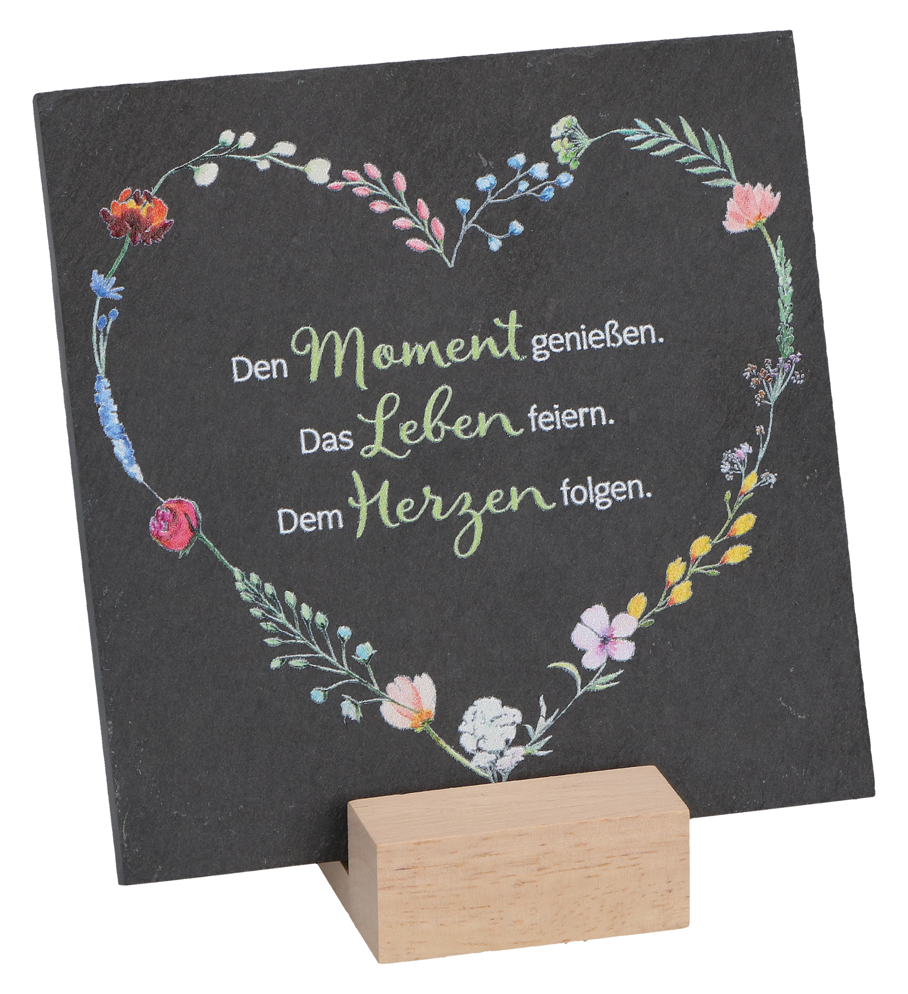 Schiefertafel - Den Moment genießen...