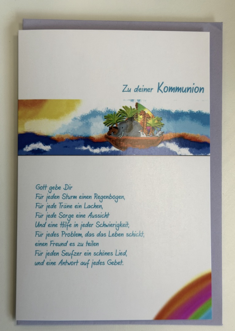 Kommunionkarte - Gott gebe dir...