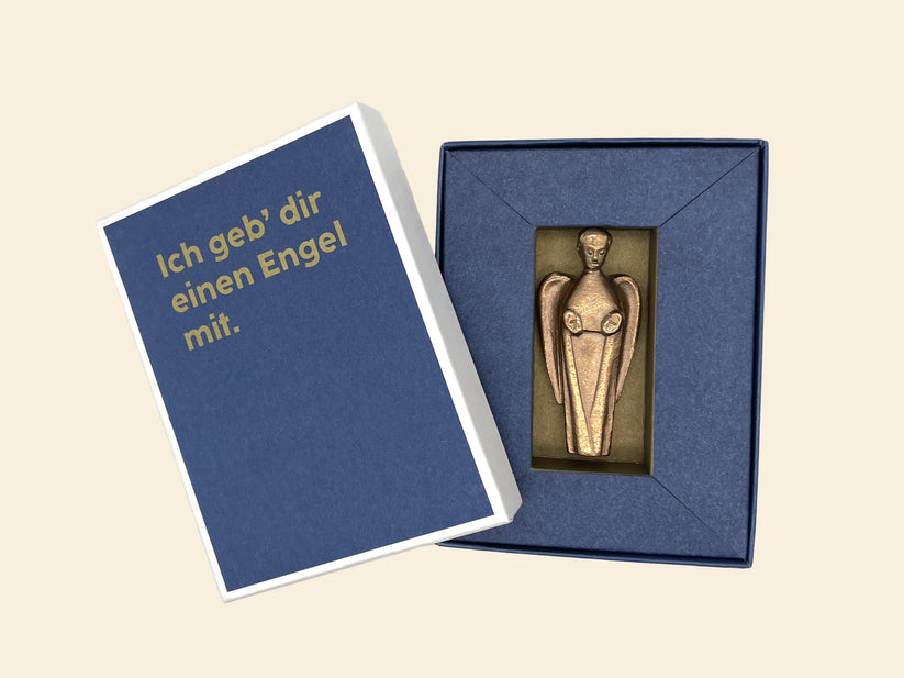 Handschmeichler - Bronzeengel & Geschenkkarton