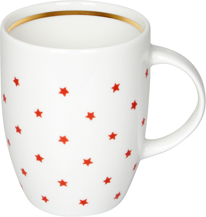 Geschenkset Tasse & Tee - "Rote Sterne"
