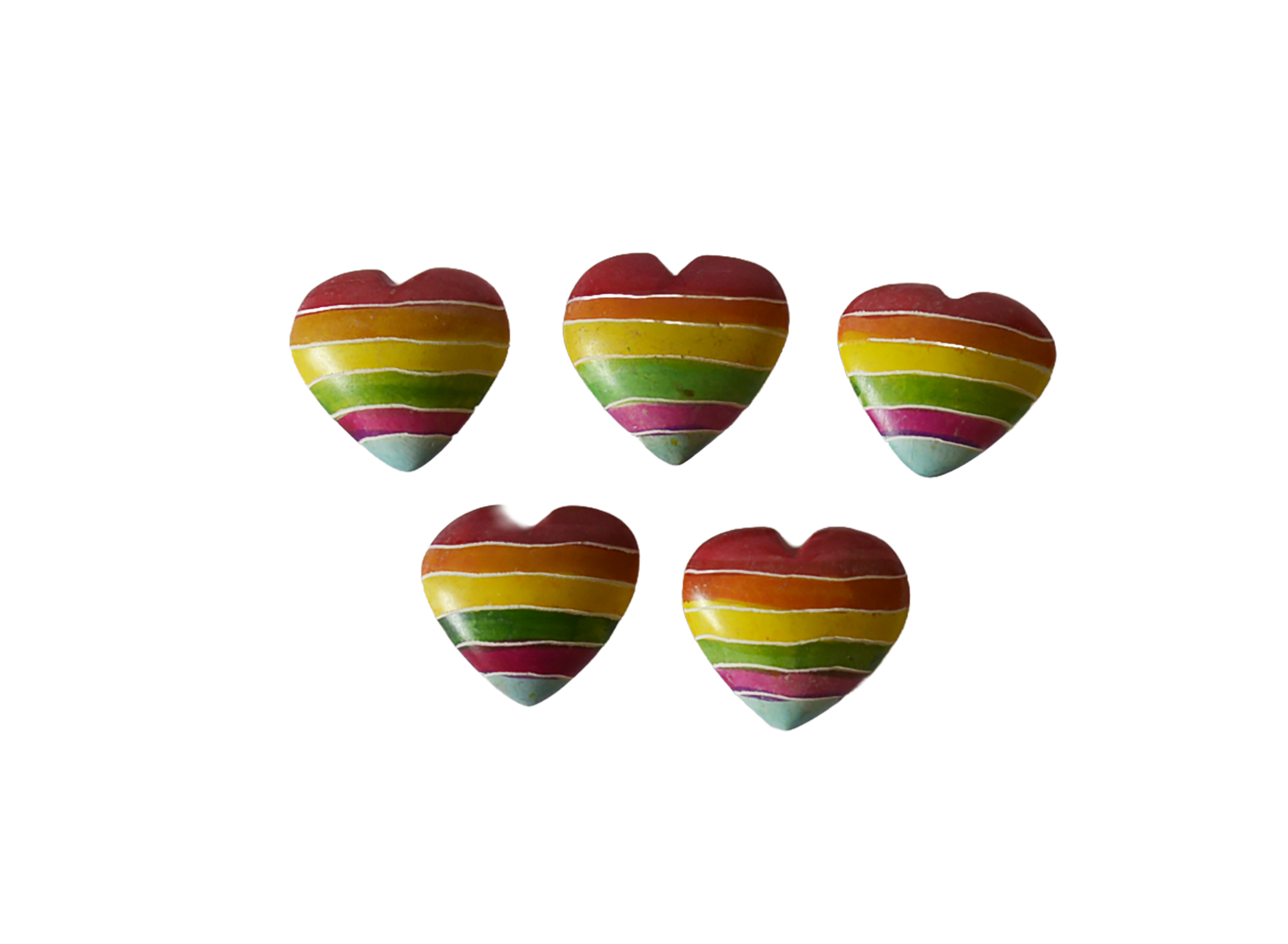 Handschmeichler-Herz – Regenbogen & Speckstein
