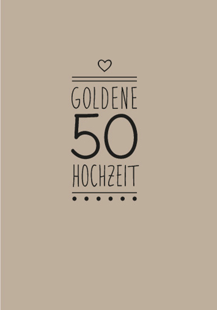 Karte zur goldenen Hochzeit - Farbige 50