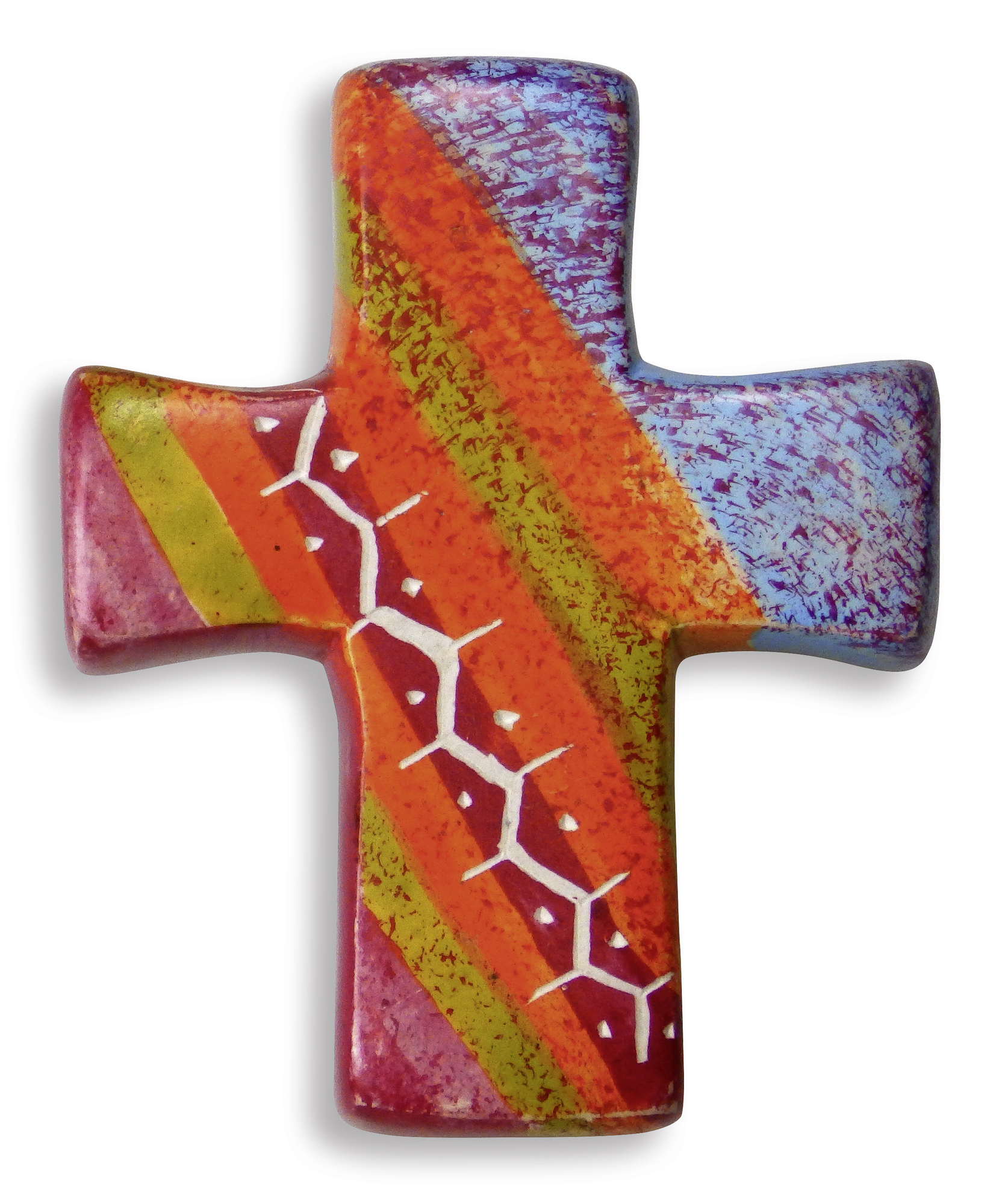 Handschmeichler - Speckstein-Kreuz mit Kreisen