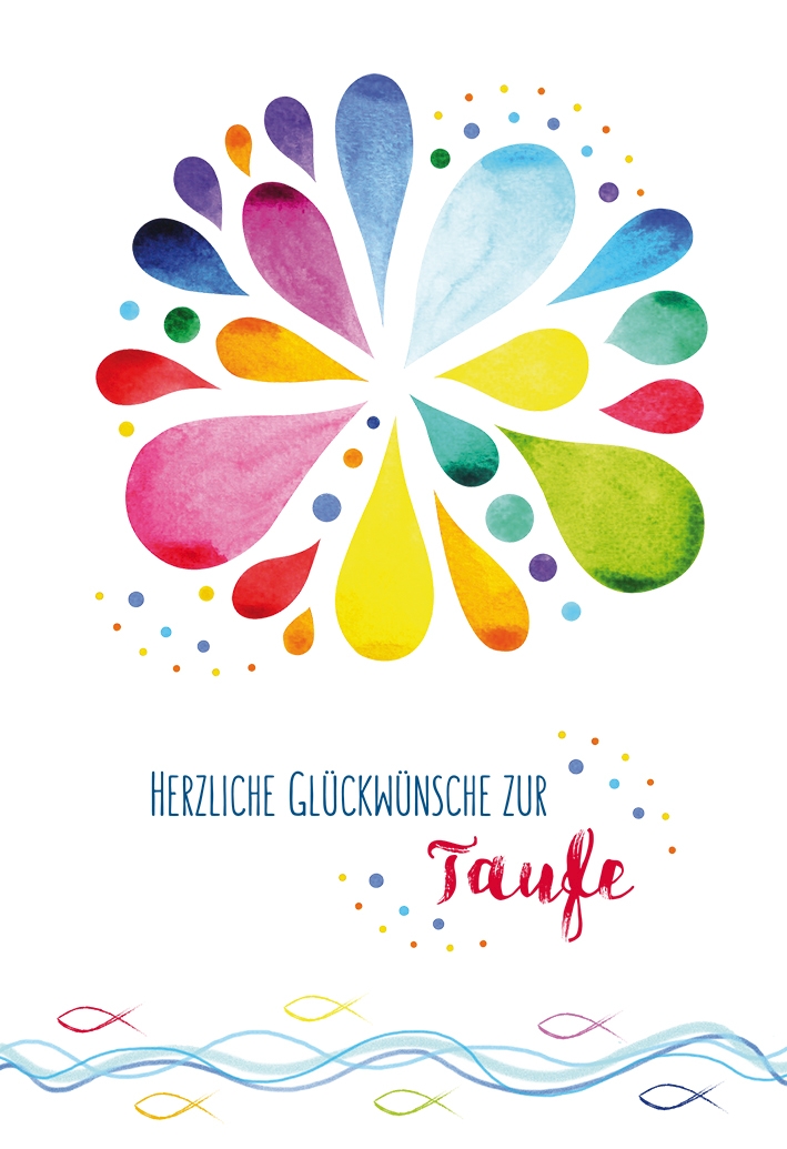 Karte zur Taufe - Ein Fest der Freude Karte zur Taufe - Ein Fest der Freude