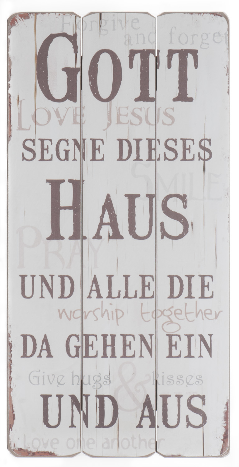 Wandbild - Gott segne dieses Haus