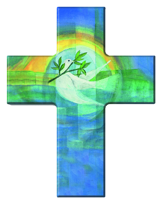 Holzkreuz – Friedenstaube