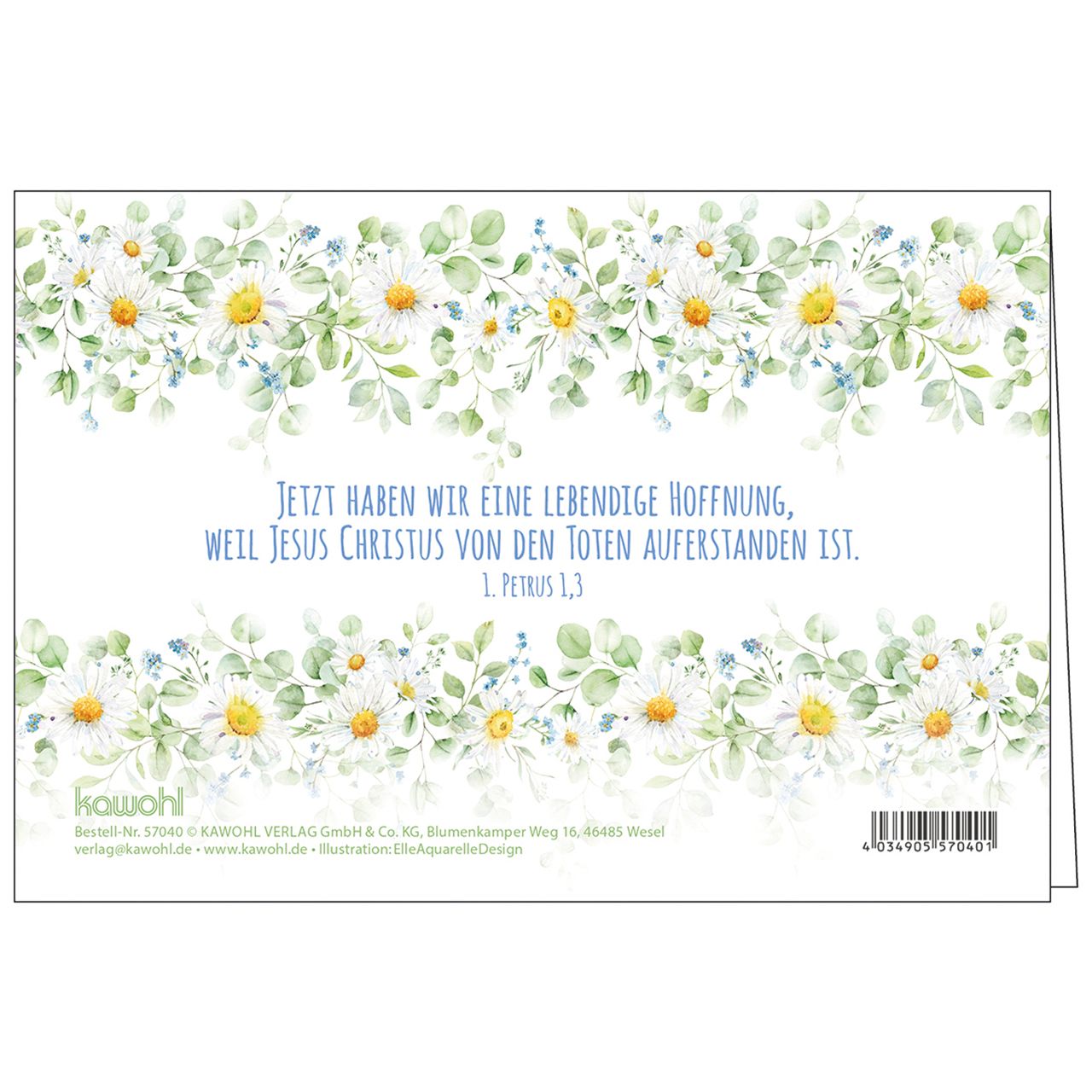 Karte zu Ostern – Jesus ist Auferstanden! Er lebt!