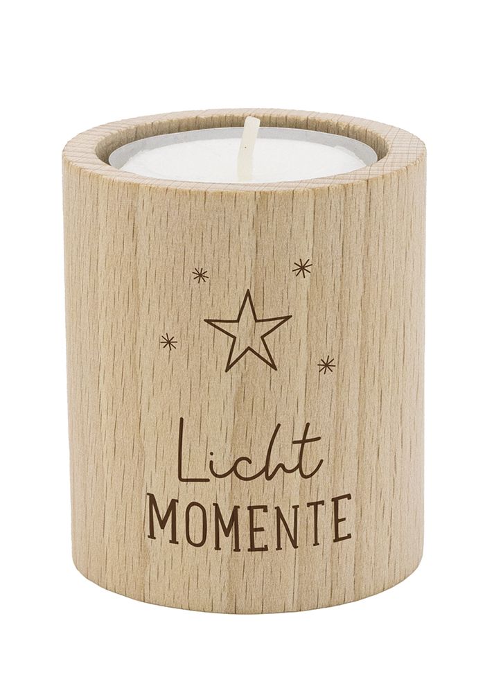 Teelichthalter - Lichtmomente & Buche