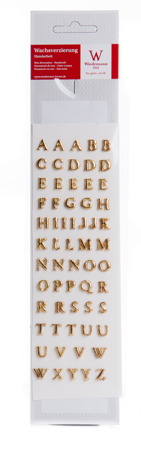 Buchstaben-Set - Druckbuchstaben und Goldfarben