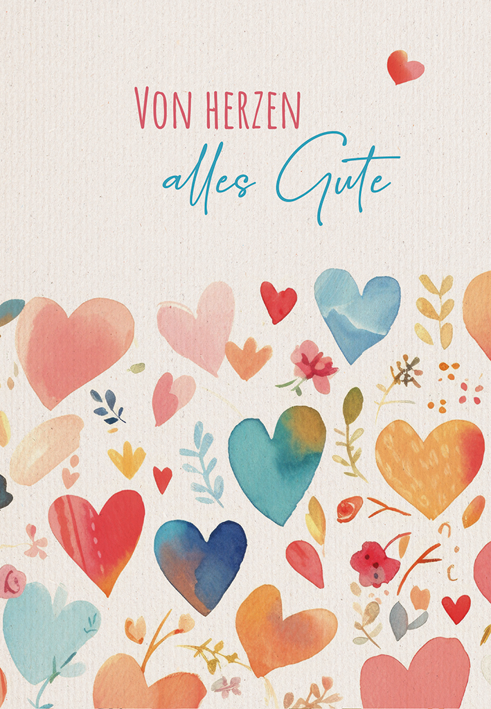 Geburtstagskarte - Von Herzen alles Gute & Geldgeschenk