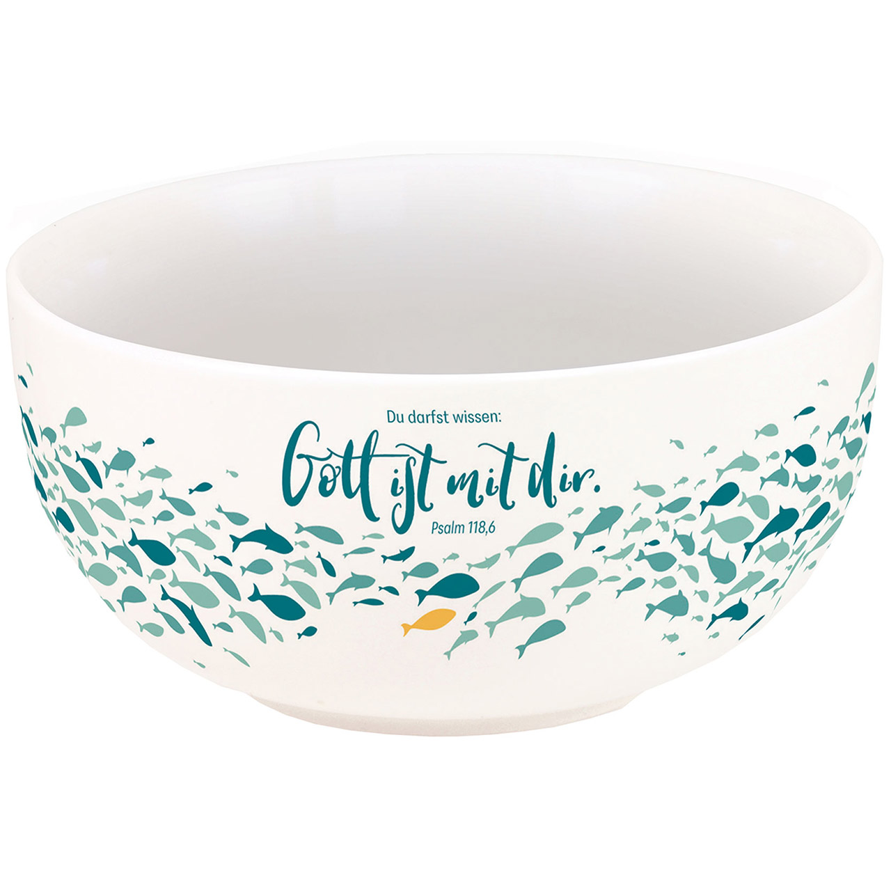 Müsli-Schale - Gott ist mit dir & Fische Müsli-Schale - Gott ist mit dir & Fische
