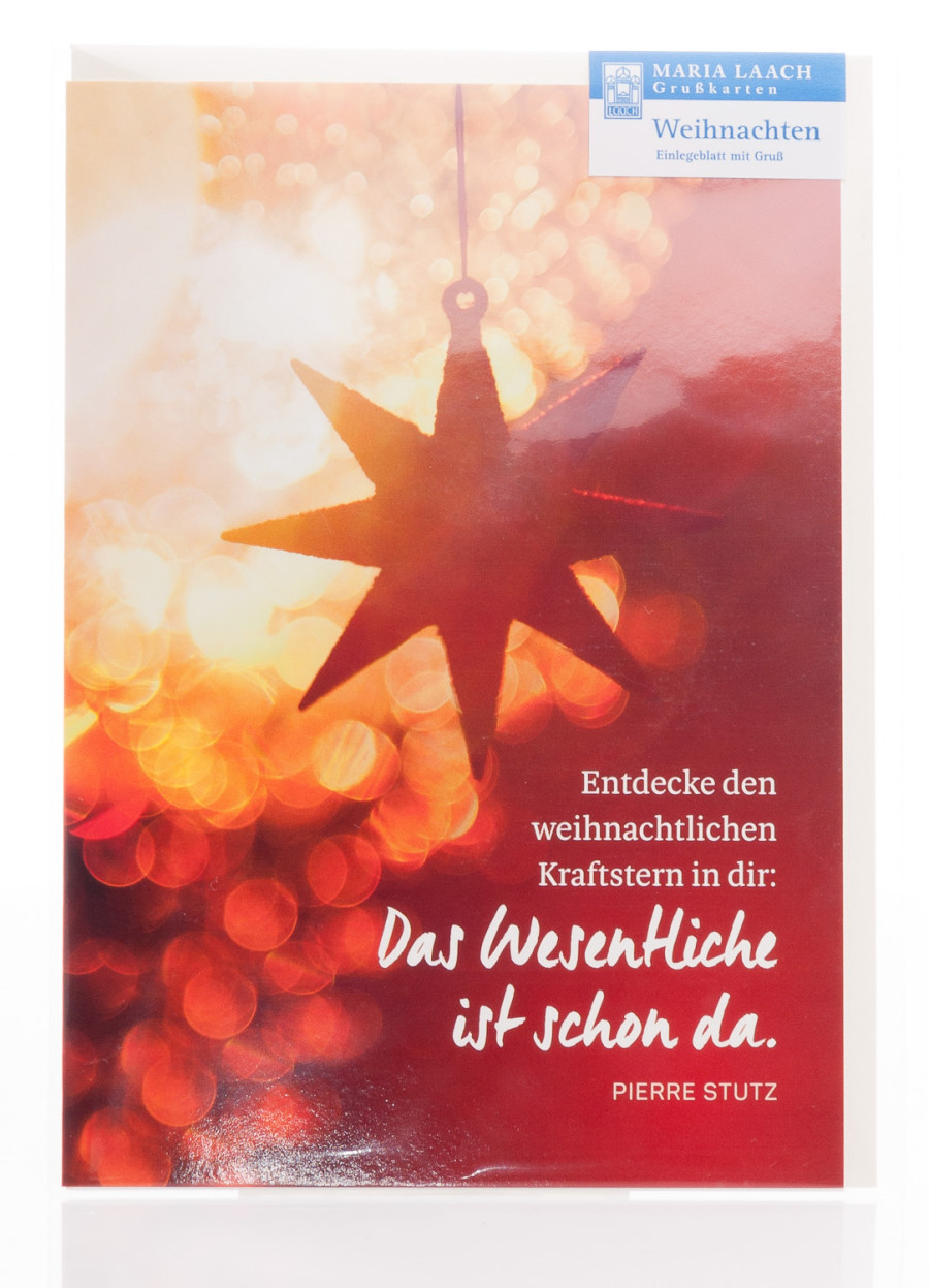 Weihnachtskarte - Weihnachtlicher Kraftstern