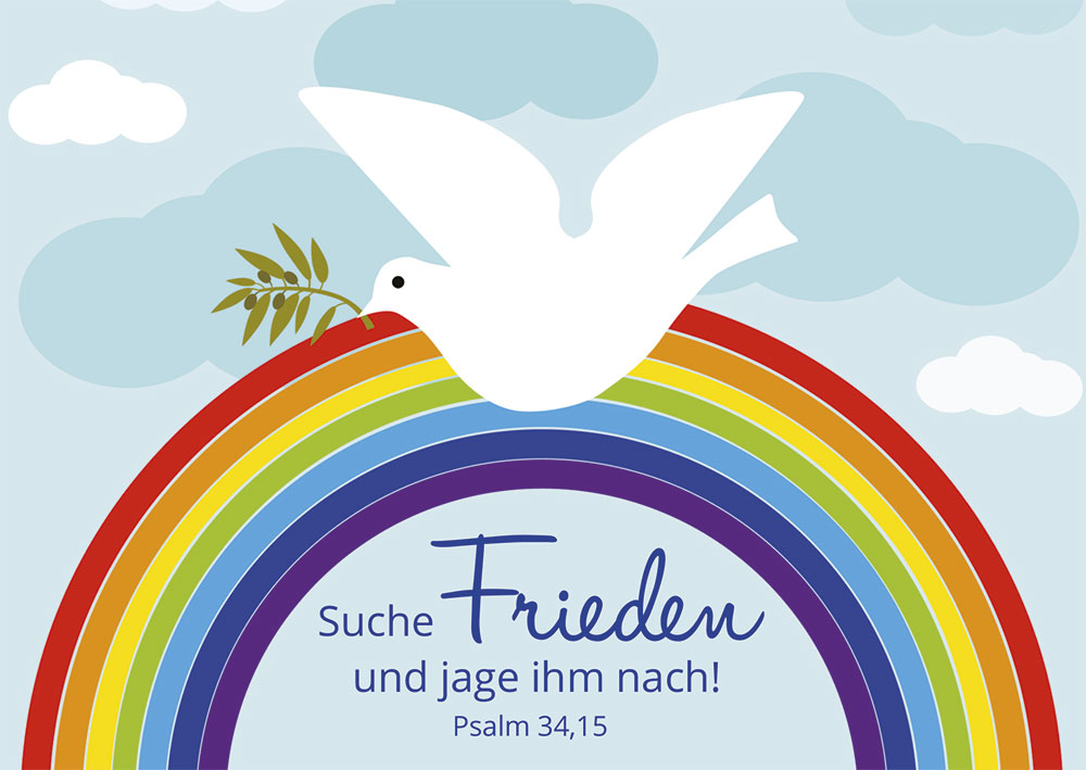 Neutrale Karte - Jahreslosung 2019 & Regenbogen