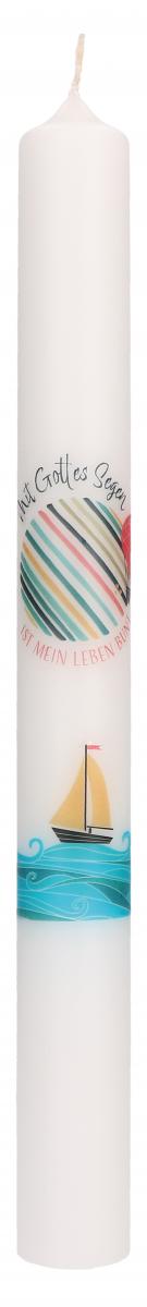 Kommunionkerze - Mit Gottes Segen ist mein Leben bunt Kommunionkerze - Mit Gottes Segen ist mein Leben bunt