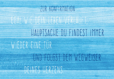 Karte zur Konfirmation - Egal, wie dein Leben verläuft