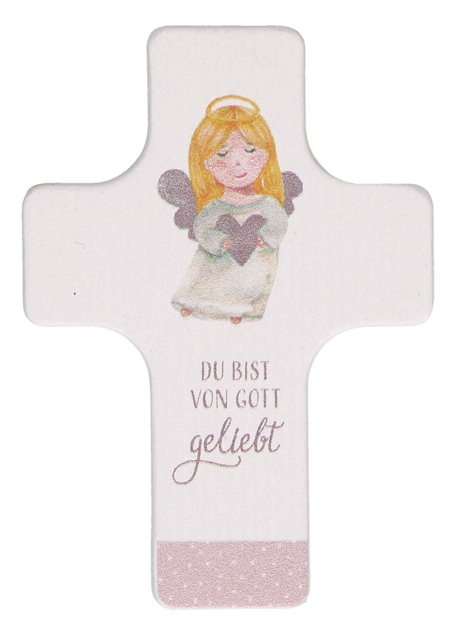 Geschenkset zur Taufe - Du bist von Gott geliebt Rosa