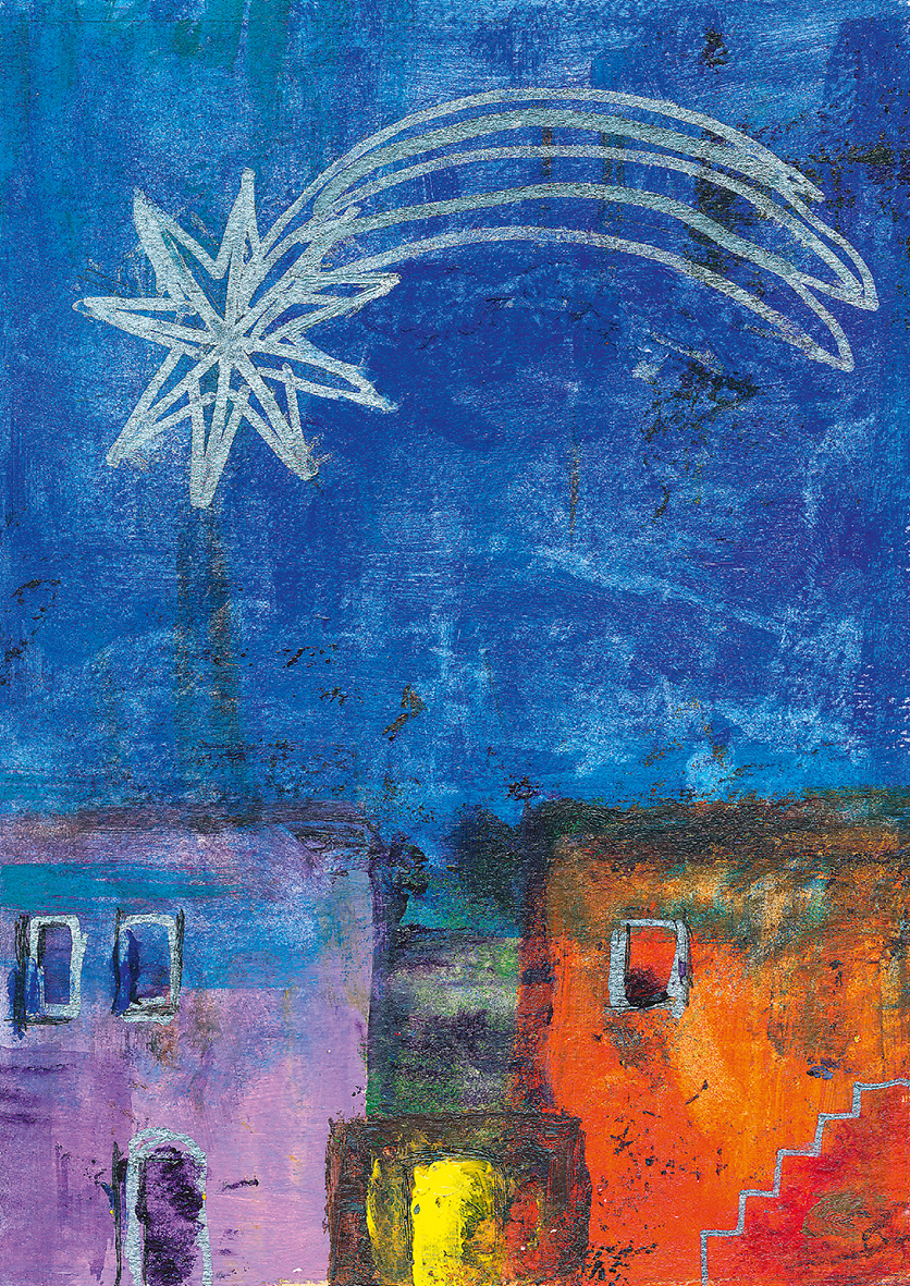Weihnachtskarte - Stern über Betlehem