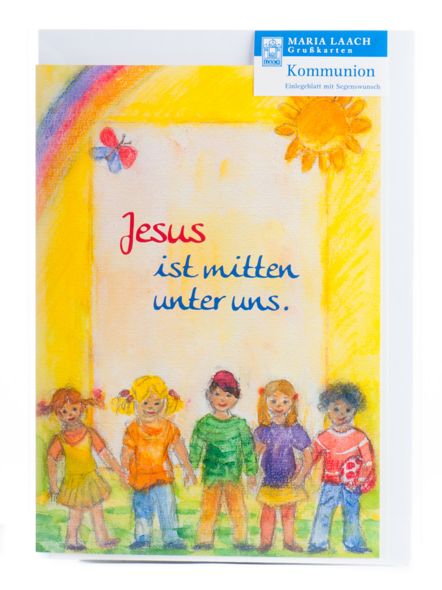 Karte zur Erstkommunion - Jesus ist mitten unter uns