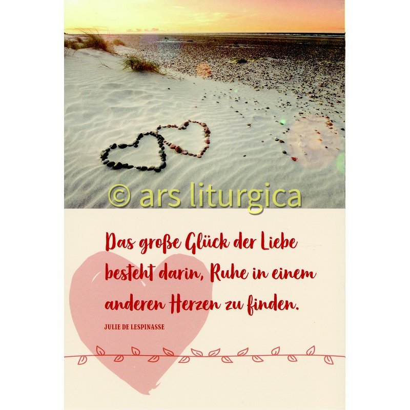 Karte zur Hochzeit - Das große Glück der Liebe besteht darin ...