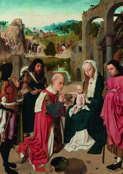 Karte zu Weihnachten - Die Anbetung der Könige