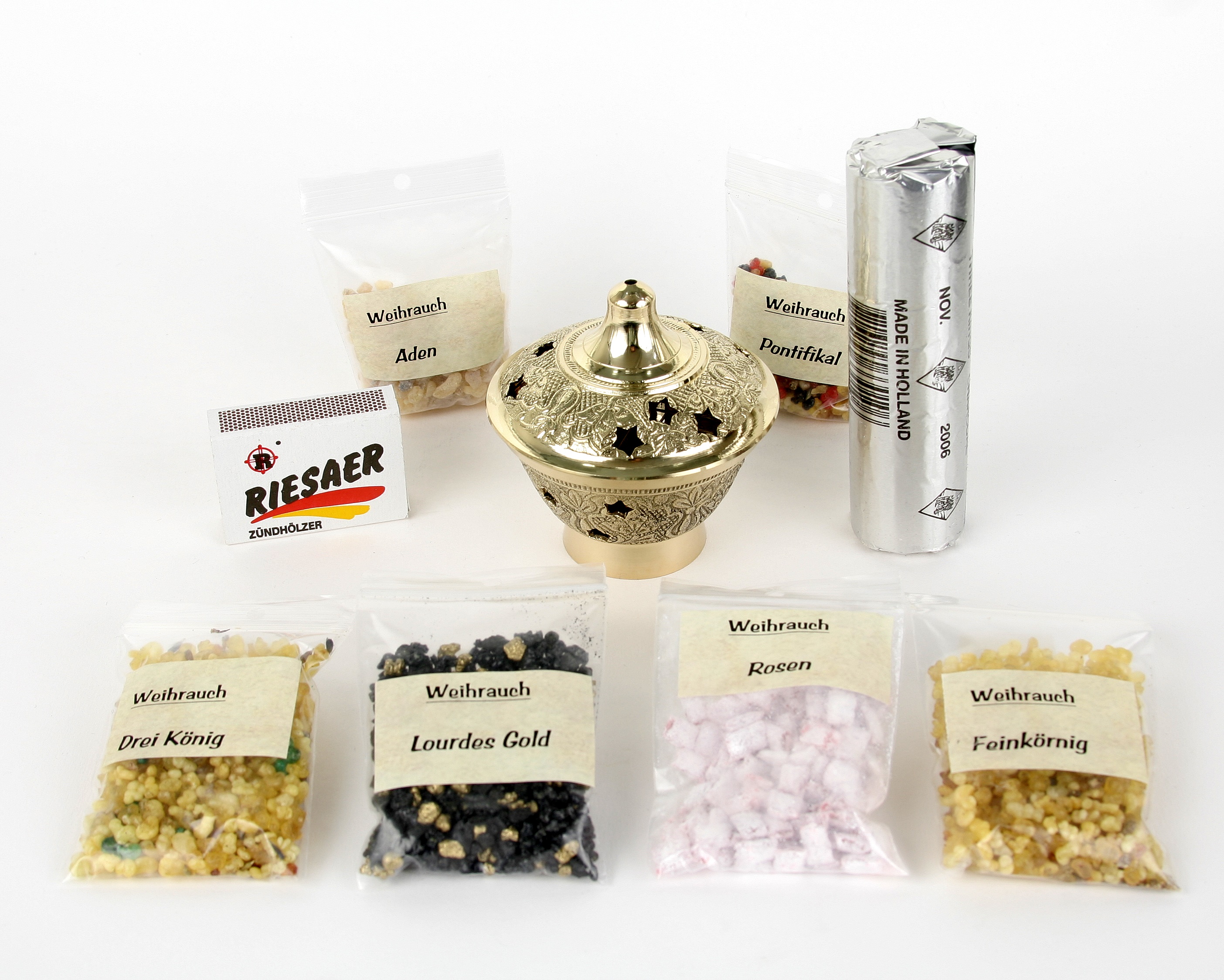 Weihrauch-Set - Kohle-Gefäß & Weihrauch Weihrauch-Set - Kohle-Gefäß & Weihrauch