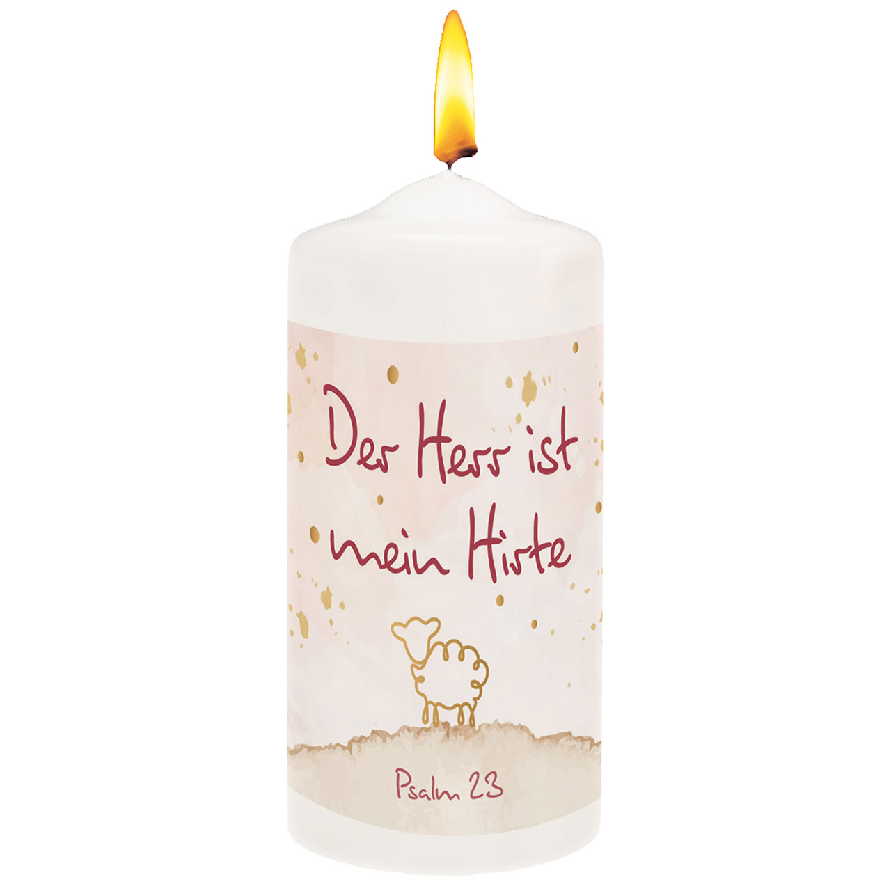 Neutrale Kerze - Der Herr ist mein Hirte Neutrale Kerze - Der Herr ist mein Hirte