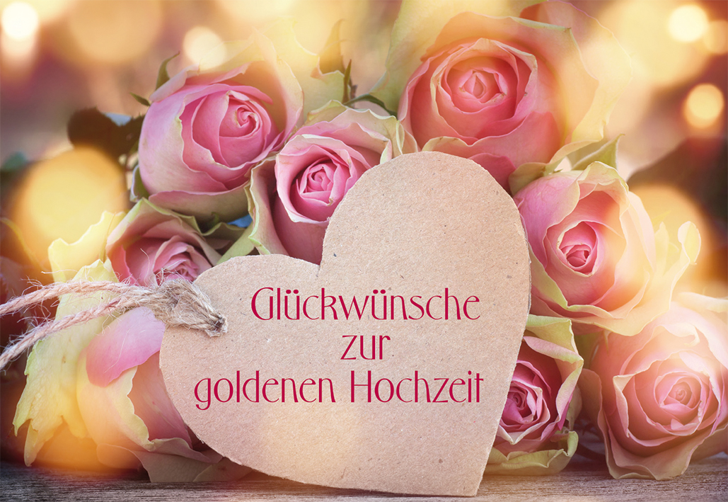 Karte zur goldenen Hochzeit - Wer liebt, schenkt her